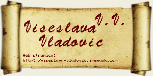 Višeslava Vladović vizit kartica